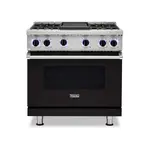 Viking VGR73624GONLP 7 Series 36" Sealed Burner Gas Range with 4 Burners and Griddle (Onyx, Liquid Propane)