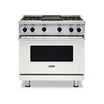 Viking VGR73624GPWLP 7 Series 36" Sealed Burner Gas Range with 4 Burners and Griddle (Pure White, Liquid Propane)