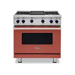 Viking VGR73624GSCLP 7 Series 36" Sealed Burner Gas Range with 4 Burners and Griddle (Spiced Cider, Liquid Propane)