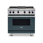 Viking VGR73624GSQLP 7 Series 36" Sealed Burner Gas Range with 4 Burners and Griddle (Squall, Liquid Propane)