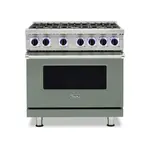 Viking VGR73626BEULP 7 Series 36" Sealed Burner Gas Range with 6 Burners (Eucalyptus, Liquid Propane)