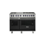 Viking VGR74826GCSLP 7 Series 48" Sealed Burner Gas Range with 6 Burners and Griddle (Cast Black, Liquid Propane)