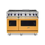 Viking VGR74826GDALP 7 Series 48" Sealed Burner Gas Range with 6 Burners and Griddle (Daffodil, Liquid Propane)