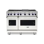 Viking VGR74826GPWLP 7 Series 48" Sealed Burner Gas Range with 6 Burners and Griddle (Pure White, Liquid Propane)