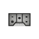 Whirlpool WCGK5036PS 36" Gas Cooktop with 5 Burners, 18000 BTU Heating Power, Dishwasher-Safe Cast-Iron Grates (Stainless Steel)