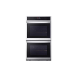 LG WDEP9423F 30" Smart Double Wall Oven with 9.4 cu. ft. Total Capacity, Convection and Air Fry, SmoothTouch® Glass Controls, Air fry crispy, in PrintProof Stainless Steel