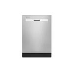 Whirlpool WDP560HAMZ 24" Built-In Dishwasher with 14 Place Settings, Adjustable Upper Rack, Quick Wash Cycle (Fingerprint Resistant Stainless Steel)