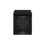 Whirlpool WEE515S0LB 30" Electric Range with 4 Elements, 4.8 cu. ft. Capacity, Ceramic Glass Cooktop, Sabbath Mode, Adjustable Self-Clean Cycle, ADA Compliant (Black)