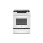 Whirlpool WEE515S0LW 30" Electric Range with 4 Elements, 4.8 cu. ft. Capacity, Ceramic Glass Cooktop, Sabbath Mode, Adjustable Self-Clean Cycle, ADA Compliant (White)