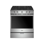 Whirlpool WEGA25H0HZ 30" Smart Slide-in Gas Range with 5 Sealed Burners, 5.8 cu. ft. Scan-to-Cook Technology, Sabbath Mode, ADA Compliant, in Fingerprint Resistant Stainless Steel