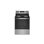 Whirlpool WFC150M0JS 30" Freestanding Electric Range with 4 Coil Elements, 4.8 cu. ft. Capacity, Keep Warm Setting, Upswept SpillGuard Cooktop (Stainless Steel)