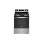 Whirlpool WFC315S0JS 30 inch Freestanding Electric Range with 4 Coil Elements, 4.8 cu. ft. Oven Capacity, 2400 Watts Heating Power, Adjustable Self-Cleaning Technology (Stainless Steel)