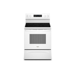 Whirlpool WFE550S0LW 30" Freestanding Electric Range with 5 Elements, 5.3 cu. ft. Oven Capacity, Frozen Bake™, Two FlexHeat™ (White)