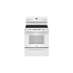 Whirlpool WFES3030RW 30" Freestanding Electric Range with No Preheat Mode, 5.3 cu. ft. Capacity, 2 FlexHeat™ Dual Radiant Elements, Sabbath Mode (White)