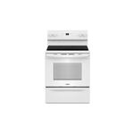 Whirlpool WFES3330RW 30" Freestanding Electric Range with 5 Elements, 5.3 cu. ft. Oven Capacity, Steam Clean, Two FlexHeat™ (White)