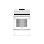 Whirlpool WFES5030RW 30" Electric Range with 5 Elements, 5.3 cu. ft. Oven Capacity, Air Cooking technology, No Preheat Air Fry (White)