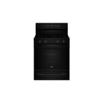 Whirlpool WFES7530RB 30" Freestanding Electric Range with 5 Sealed Burners, 5.3 cu. ft. Oven Capacity, WipeClean™ Coating, FlexHeat™ Dual Radiant Element, Air Cooking Technology, in Fingerprint Resistant Stainless Steel (Black)