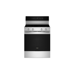 Whirlpool WFES7530RZ 30" Freestanding Electric Range with 5 Sealed Burners, 5.3 cu. ft. Oven Capacity, WipeClean™ Coating, FlexHeat™ Dual Radiant Element, Air Cooking Technology, in Fingerprint Resistant Stainless Steel (Fingerprint Resistant Stainless Steel)