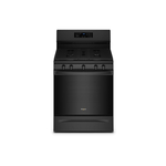 Whirlpool WFG550S0LB 30" Freestanding Gas Range with 5 Sealed Burners, 5.0 cu. ft. Oven Capacity, SpeedHeat, Frozen Bake (Black)