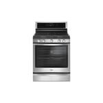 Whirlpool WFG770H0FZ 30" Freestanding Gas Range with 5 Sealed Burners, 5.8 cu. ft. Center Oval Burner, Temperature Sensor, SpeedHeat™ Burner, in Fingerprint Resistant Stainless Steel