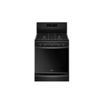 Whirlpool WFG775H0HB 30" Gas Range with 5 Sealed Burners, 5.8 cu. ft. Oven Capacity, 18000 BTU Heating Power, AquaLift® Self-Cleaning Technology (Black)