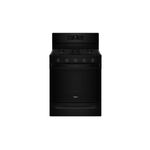 Whirlpool WFGS5030RB 30" Freestanding Gas Fuel Range with 5 Sealed Burners, 5.0 cu. ft. Air Baking, SpeedHeat™ Burner, Cooktop Flexibility (Black)