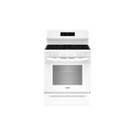 Whirlpool WFGS5030RW 30" Freestanding Gas Fuel Range with 5 Sealed Burners, 5.0 cu. ft. Air Baking, SpeedHeat™ Burner, Cooktop Flexibility (White)