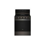 Whirlpool WFGS7530RB 30" Freestanding Smart Gas Range with 5 Sealed Burners, 5.3 cu. ft. Oven Capacity, Air Cooking Technology, No Preheat Air Fry, Steam/Self Clean and High-Speed Preheat (Black)