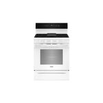 Whirlpool WFGS7530RW 30" Freestanding Smart Gas Range with 5 Sealed Burners, 5.3 cu. ft. Oven Capacity, Air Cooking Technology, No Preheat Air Fry, Steam/Self Clean and High-Speed Preheat (White)