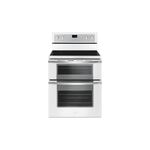 Whirlpool WGE745C0FH 30" Freestanding Electric Double Range with 5 Elements, 2.5 cu. ft. Upper Oven and 4.2 Lower Oven cu. ft. Capacity, True Convection, Frozen Bake™ Technology, FlexHeat™ Triple (White Ice)