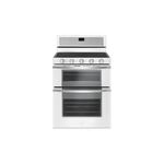 Whirlpool WGG745S0FH 30" Dual Oven Gas Range with 5 Sealed Burners, 16000 BTU Heating Power, 6 cu. ft. Total Capacity, Temperature Sensor (White Ice)