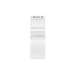 Whirlpool WGTLV27HW 27" Gas Stacked Laundry Center with 3.5 cu. ft. Washer Capacity and 5.9 cu. ft. Dryer Capacity, AutoDry™ Drying System, Bleach Dispenser, 4 Drying Cycles, in White