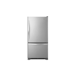 Whirlpool WRB322DMBM 33" Bottom Freezer Refrigerator with 22 cu. ft. Capacity, LED Lighting, Spillproof Glass Shelves, Energy Star (Stainless Steel)