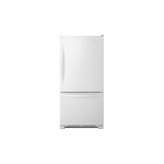 Whirlpool WRB322DMBW 33" Bottom Freezer Refrigerator with 22 cu. ft. Capacity, LED Lighting, Spillproof Glass Shelves, Energy Star (White)