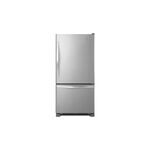 Whirlpool WRB329DMBM 30" Bottom Freezer Refrigerator with 19 cu. ft. Capacity, SpillGuard™ Glass Shelves, Adaptive Defrost, LED Interior Lighting (Stainless Steel)