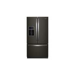 Whirlpool WRF757SDHV 36" Freestanding French Door Refrigerator 26.8 cu. ft. Capacity, Adjustable Gallon Door Bins, Spillproof Glass Shelves, in Fingerprint Resistant Stainless Steel (Black Stainless Steel)