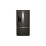 Whirlpool WRF767SDHV 36 inch French Door Refrigerator with 27 cu. ft. Storage Capacity, Spillproof Glass Shelves, Dual Icemakers, Tap Touch Control (Black Stainless Steel)