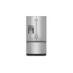 Whirlpool WRFF3436RZ 36" Freestanding French Door Bottom Mount Refrigerator 24.7 cu. ft. Capacity, Adaptive Defrost, Spillproof Glass Shelves, Two-Tier Freezer Storage (Fingerprint Resistant Stainless Steel)