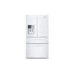 Whirlpool WRMF3636RW 36" Wide French Door Refrigerator with 24.5 cu. ft. Capacity, Two-Tier Freezer Storage, Adjustable Shelves, Adaptive Defrost  (White)