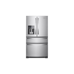 Whirlpool WRMF3636RZ 36" Wide French Door Refrigerator with 24.5 cu. ft. Capacity, Two-Tier Freezer Storage, Adjustable Shelves, Adaptive Defrost  (Fingerprint Resistant Stainless Steel)