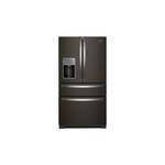 Whirlpool WRMF7736PV 36" Wide French Door Refrigerator with 26 cu. ft. Capacity, Triple-Tier Freezer Storage, Dual Cooling, Adaptive Defrost (Black Stainless Steel)