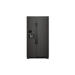 Whirlpool WRS311SDHB 33 inch Freestanding Side-by-Side Refrigerator with 21.0 cu. ft. Capacity, Adjustable Gallon Door Bins, LED Interior Lighting, Electronic Temperature Controls (Black)