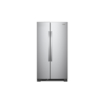 Whirlpool WRS312SNHM 33" Freestanding Side-by-Side Door Refrigerator with 21.7 cu. ft. Capacity, Adjustable Gallon Door Bins, Frameless Glass Shelves, Adaptive Defrost (Monochromatic Stainless Steel)