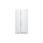 Whirlpool WRS312SNHW 33" Freestanding Side-by-Side Door Refrigerator with 21.7 cu. ft. Capacity, Adjustable Gallon Door Bins, Frameless Glass Shelves, Adaptive Defrost (White)