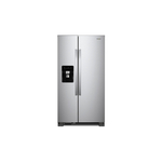 Whirlpool WRS315SDHM 36" Freestanding Side-by-Side Door Refrigerator with 24 cu. ft. Capacity, Adjustable Gallon Door Bins, Frameless Glass Shelves, Adaptive Defrost (Monochromatic Stainless Steel)