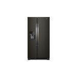 Whirlpool WRS321SDHV 33" Side-by-Side Refrigerator with 21.4 cu. ft. Capacity, LED Interior Lighting, External Ice and Water Dispenser, Adaptive Defrost (Black Stainless Steel)