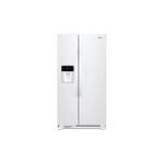 Whirlpool WRS321SDHW 33" Side-by-Side Refrigerator with 21.4 cu. ft. Capacity, LED Interior Lighting, External Ice and Water Dispenser, Adaptive Defrost (White)