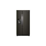 Whirlpool WRS325SDHV 36" Wide Side by Side Refrigerator with 25 cu. ft. Capacity, Frameless Glass Shelves, Adjustable Gallon Door Bins, Adaptive Defrost (Black Stainless Steel)