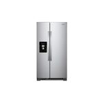 Whirlpool WRS325SDHZ 36" Wide Side by Side Refrigerator with 25 cu. ft. Capacity, Frameless Glass Shelves, Adjustable Gallon Door Bins, Adaptive Defrost (Stainless Steel)