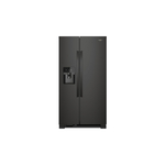 Whirlpool WRS555SIHB 36" Freestanding Side-by-Side Door Refrigerator with 25 cu. ft. Capacity, Adjustable Gallon Door Bins, Frameless Glass Shelves, Adaptive Defrost   (Black)